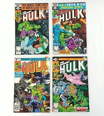 Buy The Incredible Hulk #251 252 253 254 Lot F - VF (1980 Marvel Comics) • 15.98£