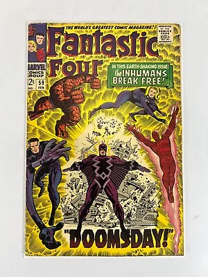 Buy FANTASTIC FOUR #59 Silver Surfer Inhumans Doom Appearances Marvel 1967 • 55.97£
