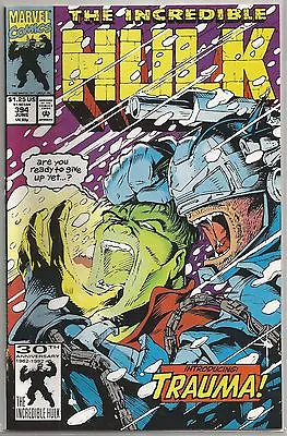 Buy The Incredible Hulk #394 : Vintage Marvel Comic Book From June 1992 • 6.95£