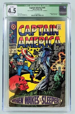 Buy Captain America #101 (1968) CGC 4.5 - Qualified Grade - Story Complete • 39.52£