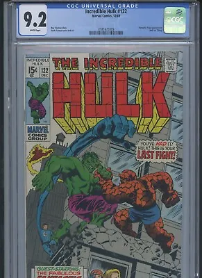 Buy Incredible Hulk Vol 1 #122 1968 CGC 9.2 • 189.21£