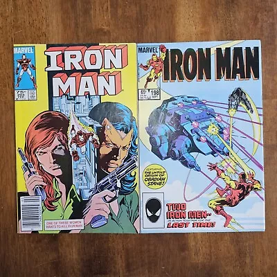 Buy Iron Man 80s Marvel Comics Lot Of 2 - Issues 198, 203 - Vintage • 2.39£