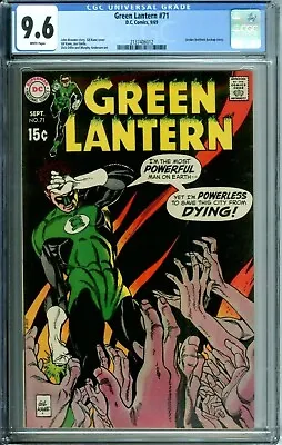 Buy Green Lantern #71 Cgc 9.6 Wp Black Cover Few On Census Dc Silver Age Comics 1969 • 484.68£