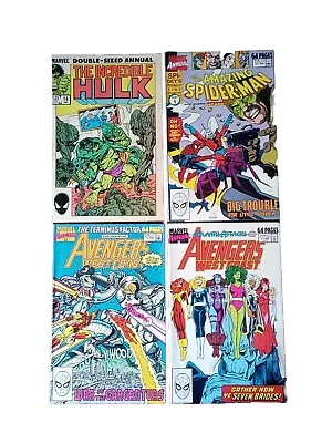 Buy 4 Marvel Annuals Inc. Incredible Hulk #14 1985, Spider-Man,  Avengers West Coast • 9.99£