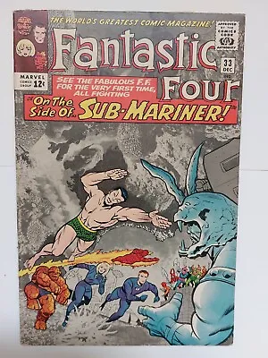 Buy Fantastic Four Comic Number 33 Sub Mariner And First App Of Attuma • 145£