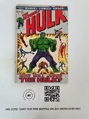 Buy Incredible Hulk # 152 VG Marvel Comic Book Iron Man X-Men Avengers 1 J225 • 15.99£