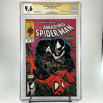 Buy AMAZING SPIDER-MAN #316 CGC 9.6 SS Todd McFarlane - (1989) 1st Full Venom Cover • 419.75£