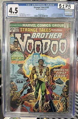 Buy Strange Tales #169 CGC 4.5 Marvel 1973 1st Appearance Brother VoodooDr. Strange • 138.35£