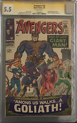 Buy Avengers #28 Cgc 5.5 Fn- 1966 1st Appearance Of The Collector Signed By Stan Lee • 513.99£