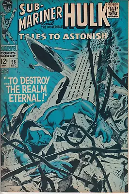 Buy Tales To Astonish #98, Marvel Comics 1967 VF 8.0 Amazing Dan Adkins Cover! • 47.97£