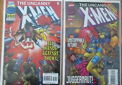 Buy Uncanny X-Men #333 #334  Marvel 1996 Comic Books VF/NM  • 6.32£