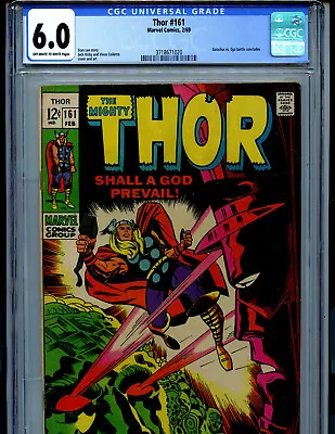 Buy Thor  #161 CGC 6.0 1969 Marvel  Kirby Galactus Amricons B28 • 120.63£