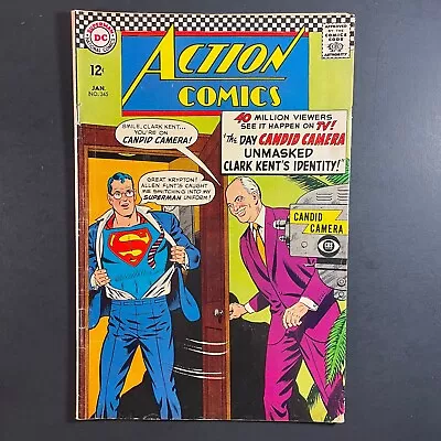 Buy Action Comics 345 Silver Age DC 1967 Superman Supergirl Comic Curt Swan Cover • 9.57£