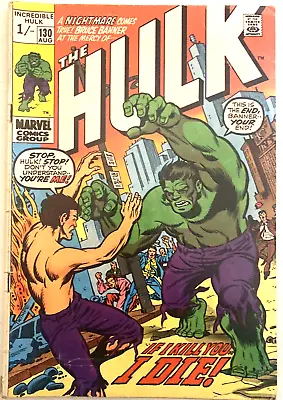 Buy Incredible Hulk # 130. Early Bronze Age 1970. Herb Trimpe-cover.  Fn 6.0. • 26.99£