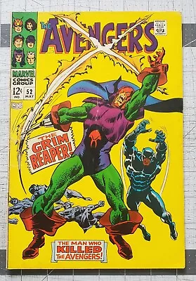 Buy Avengers #52 (Marvel, 1968) 1st Appearance Grim Reaper, Black Panther Joins VG • 14.38£