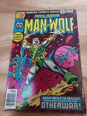 Buy Marvel Premiere Man-Wolf #45 (1978) 4.0 VG /1st App. Other Realm Man-Wolf! • 10.45£