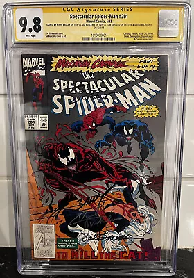 Buy Spectacular Spider-man #201 CGC 9.8 SS 4X Bagley Buscema Defalco Michelinie 🔥🔥 • 335.11£