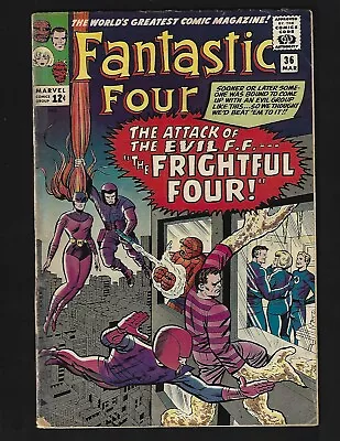 Buy Fantastic Four #36 VG- Kirby 1st Medusa & Frightful Four Avengers X-Men • 67.16£