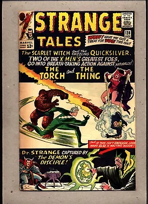 Buy Strange Tales #128_january 1965_vf Minus_scarlet Witch_quicksilver_dr. Strange! • 3.20£