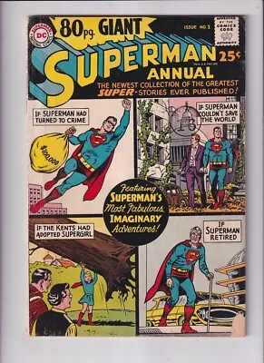 Buy 80 Page Giant (1964) #   1 (3.0-GVG) (752095) Superman 1964 • 22.50£