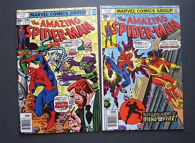 Buy AMAZING SPIDER-MAN Lot Of 2 Comics 170 172  Marvel 1977 High Grade • 24.02£