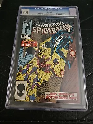 Buy Amazing Spider-Man #265 CGC 9.4 1st Appearance Of Silver Sable: White Pages 6/85 • 47.32£