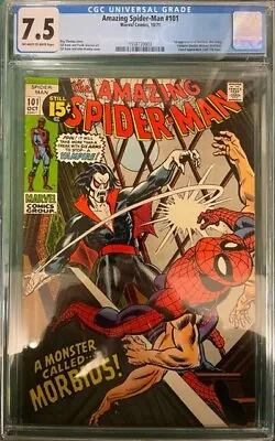 Buy Amazing Spider-man  #101  Cgc 7.5   Off White To White Pages  (1st Morbius) • 700£