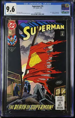 Buy Superman 75 CGC 9.6 1993 4415927002 1st Print  Death  Of Superman Key • 63.95£