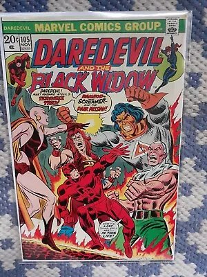 Buy Daredevil And The Black Widow #105 (1973) Origin Of Moondragon, White Pgs • 241.28£