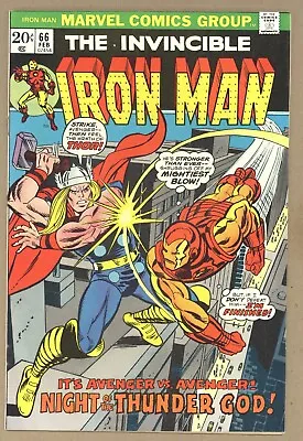 Buy Iron Man 66 VF+ Gil Kane Cvr! Tuska! VERSUS THOR! Dr Spectrum! SKRULLS 1973 V491 • 39.59£