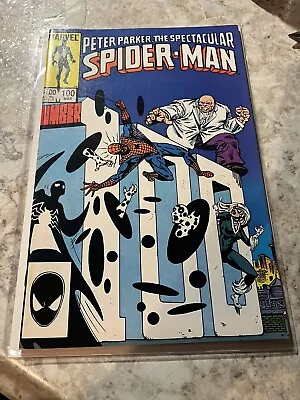 Buy Peter Parker The Spectacular Spider-Man #100 Marvel Comics 1985 Spot ⚪️⚫️ • 9.46£