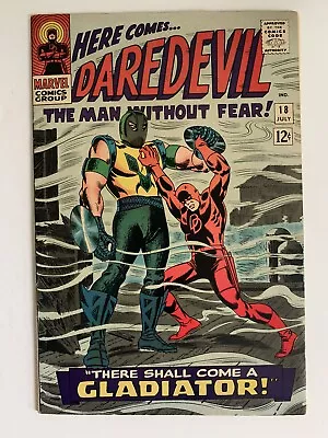 Buy Daredevil #18 7.5 Vf- 1966 1st Appearance Of Gladiator Marvel Comics • 72.01£