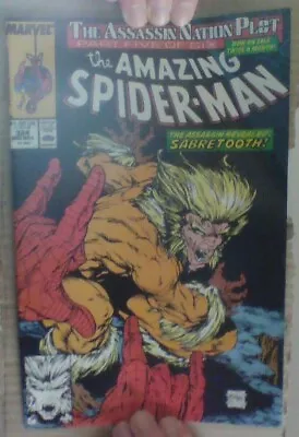 Buy AMAZING SPIDER-MAN #324 Marvel Comics Larsen McFarlane SABRETOOTH 1989 FN:crease • 4.50£