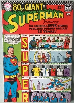 Buy Superman #193 (1967) Fn+ 6.5  80pg Giant 31 • 40£