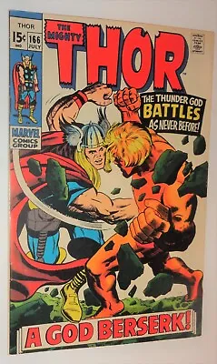 Buy Thor #166 Kirby Classic 2nd Warlock Vf 8.0/8.5 Classic Cover Key Issue 69 • 165.68£
