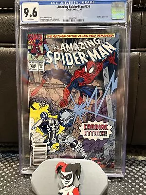 Buy The Amazing Spider-Man #359 CGC 9.6 Newsstand Carnage Cameo & Cardiac Appearance • 67.02£