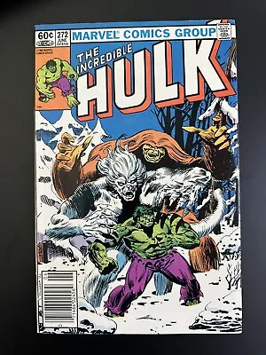 Buy Incredible Hulk #272 VF Weirdsong Of The Wendigo!  (Marvel 1982)Newsstand • 36.19£