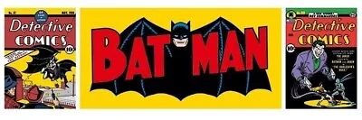 Buy BATMAN ~ DETECTIVE COMICS TRIPTYCH ~ 12x36 SLIM SIZE COMIC ART PRINT • 6.62£