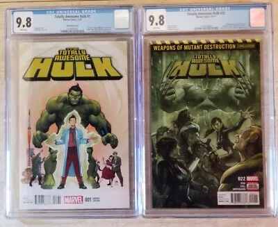 Buy Totally Awesome Hulk #1 Cho 1:25 & #22 Cgc 9.8 1st Lady Hellbender, 1st Weapon H • 319.67£