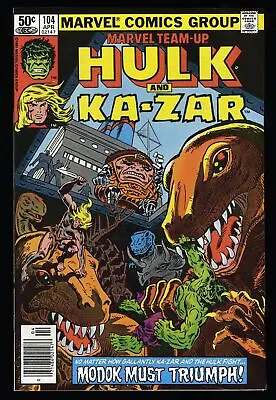 Buy Marvel Team-up #104 NM+ 9.6 Newsstand Variant Incredible Hulk Ka-Zar! Marvel • 21.72£