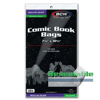 Buy 1000 BCW Resealable Silver/Regular Comic Bags • 75.88£