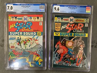 Buy ALL STAR COMICS With The SUPER SQUAD #58 #59 CGC 7.0 9.6 • 1st / 2nd Power Girl • 335£