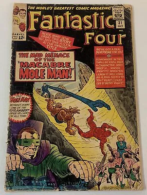 Buy 1964 Marvel FANTASTIC FOUR #31 ~ Low Grade, Cover Detached • 15.95£