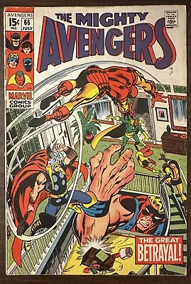 Buy The Avengers #66, Marvel Comics 1969 VF- 7.5  1st Adamantium! Windsor-Smith Art! • 71.15£