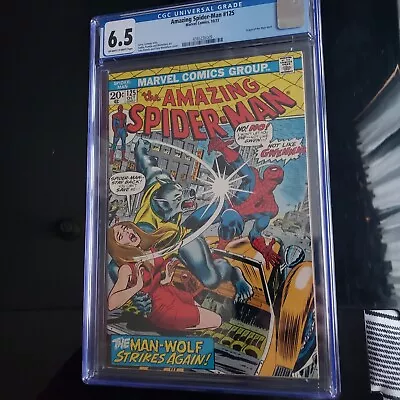 Buy Amazing Spider-Man #125 CGC 6.5 Man-Wolf Origin Marvel Comics (1973) • 43.97£