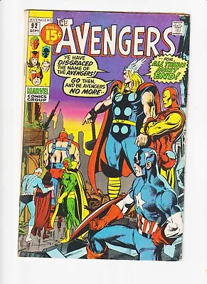 Buy Avengers #92 NEAL ADAMS COVER / KREE-SKRULL WAR   MARVEL COMIC 🔥 • 15.77£
