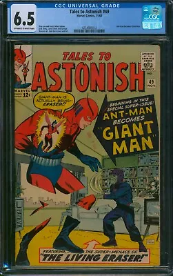 Buy Tales To Astonish #49 🌟 CGC 6.5 🌟 Ant-Man Becomes Giant-Man! Marvel Comic 1963 • 264.24£