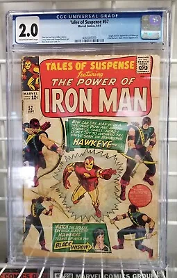 Buy Tales Of Suspense #57 (1964) Cgc 2.0 Iron Man 1st Appearance Of Hawkeye • 198.61£