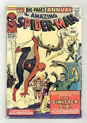 Buy Amazing Spider-Man Annual #1 GD+ 2.5 1964 1st App. Sinister Six • 494.13£