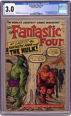 Buy Fantastic Four #12 CGC 3.0 1963 4111999003 • 783.53£